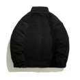 thumbnail image 4 of Puntoco Chaqueta De Algodón Cálida De Invierno Ligera Con Cremallera Y Cuello Alto De Pana De Color Sólido Para Hombre, 4 of 9