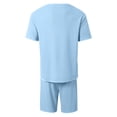 thumbnail image 6 of CONFREE Mens 2 Peice Shorts Sets Casual Men's Jogging Tracksuit Set Solid Waffle Tops Shorts Athletic Sweat Suit for Men, 6 of 7