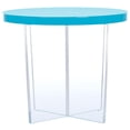 thumbnail image 2 of Safavieh Couture Edwards Glam Acrylic Round End Table, Turquoise, 2 of 8
