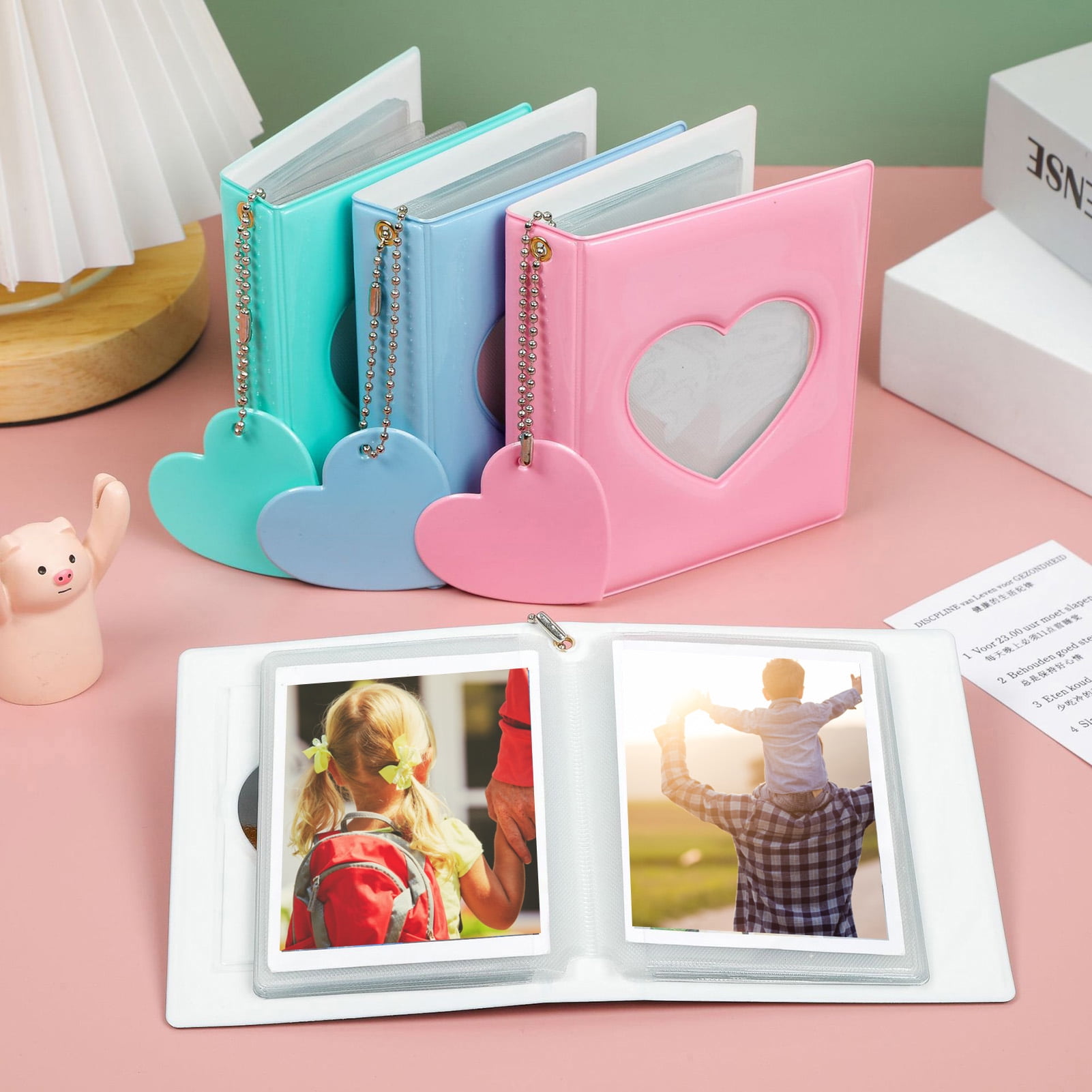 1pc Keychain Photo Album For Mini Photo Sticker Jelly Color Card Holder 2  Inch Photos Holder Portable Key Chain Wholesale
