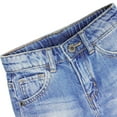 thumbnail image 3 of KIDSCOOL SPACE Baby Girls Boys Jeans Shorts,Ripped Simple Design Cute Summer Denim Pants,Light Blue,12-18 Months, 3 of 5