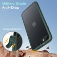 thumbnail image 6 of JETech Matte Case for iPhone SE 3/2 (2022/2020), iPhone 8/7, 4.7-Inch, Shockproof Military Grade Drop Protection, Frosted Translucent Back Phone Cover, Anti-Fingerprint (Dark Green), 6 of 6