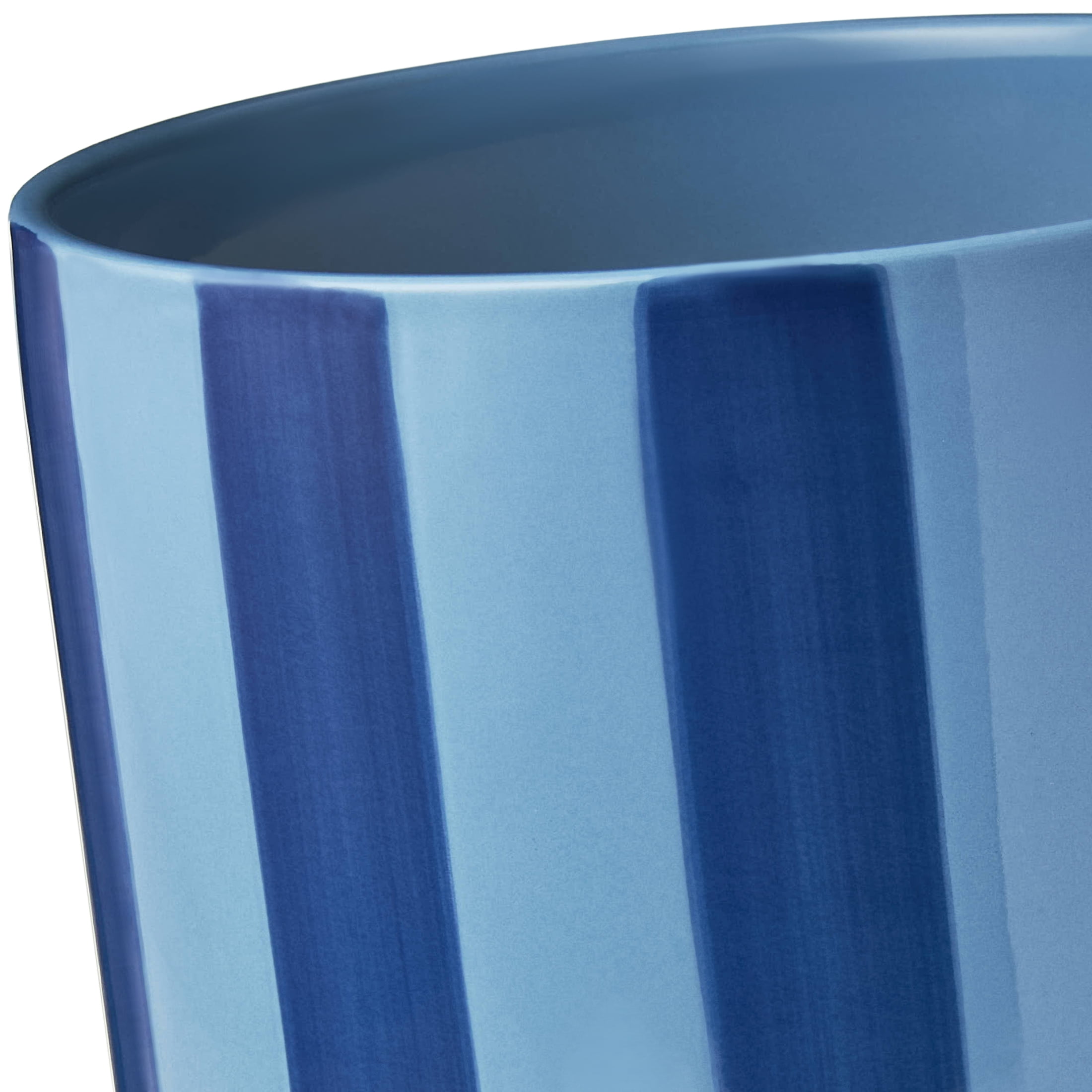 Mainstays Lauren 8" Round Blue Paradise and Royal Blue Ceramic Planter