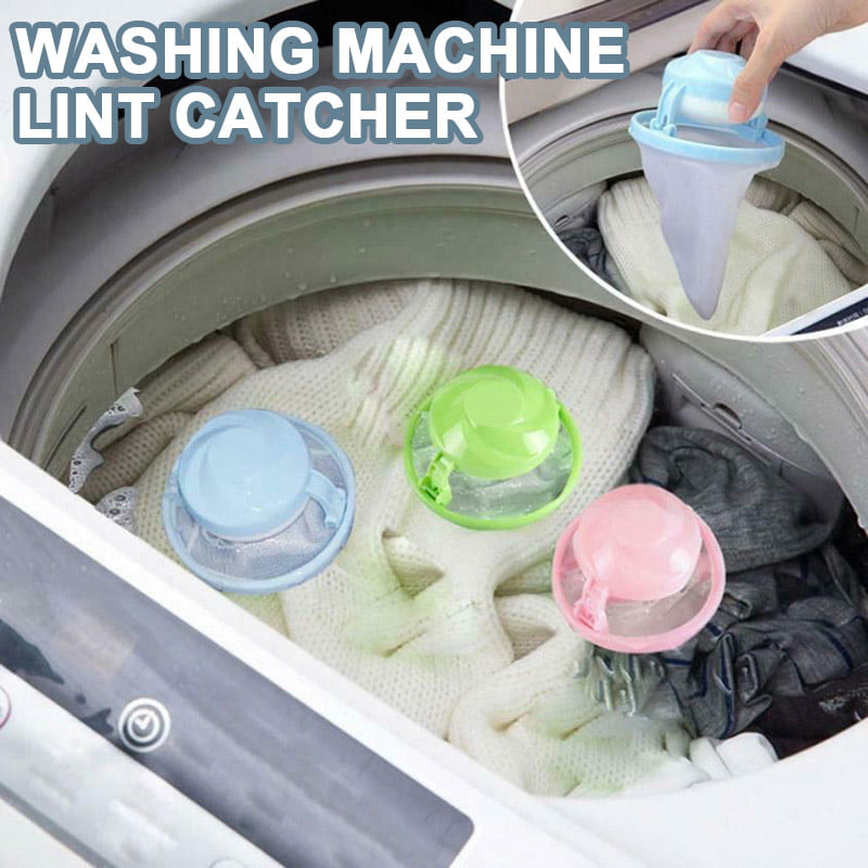 Fur Catcher Hair Remover Floating Laundry Lint Mesh Filter Washing Machine Kit 
