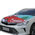 thumbnail image 1 of Cubierta de capó de coche Unique Bargains 63x47" Banner de poliéster Santa Claus con un muñeco de nieve sobre un fondo azul 1 Pc, 1 of 7