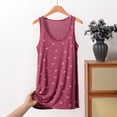 thumbnail image 2 of Asxite Plus Size Womens Pajamas Loose Breathable Sleeveless Crew Neck Soft Knit Bow Print Sleep Shirt, 2 of 6