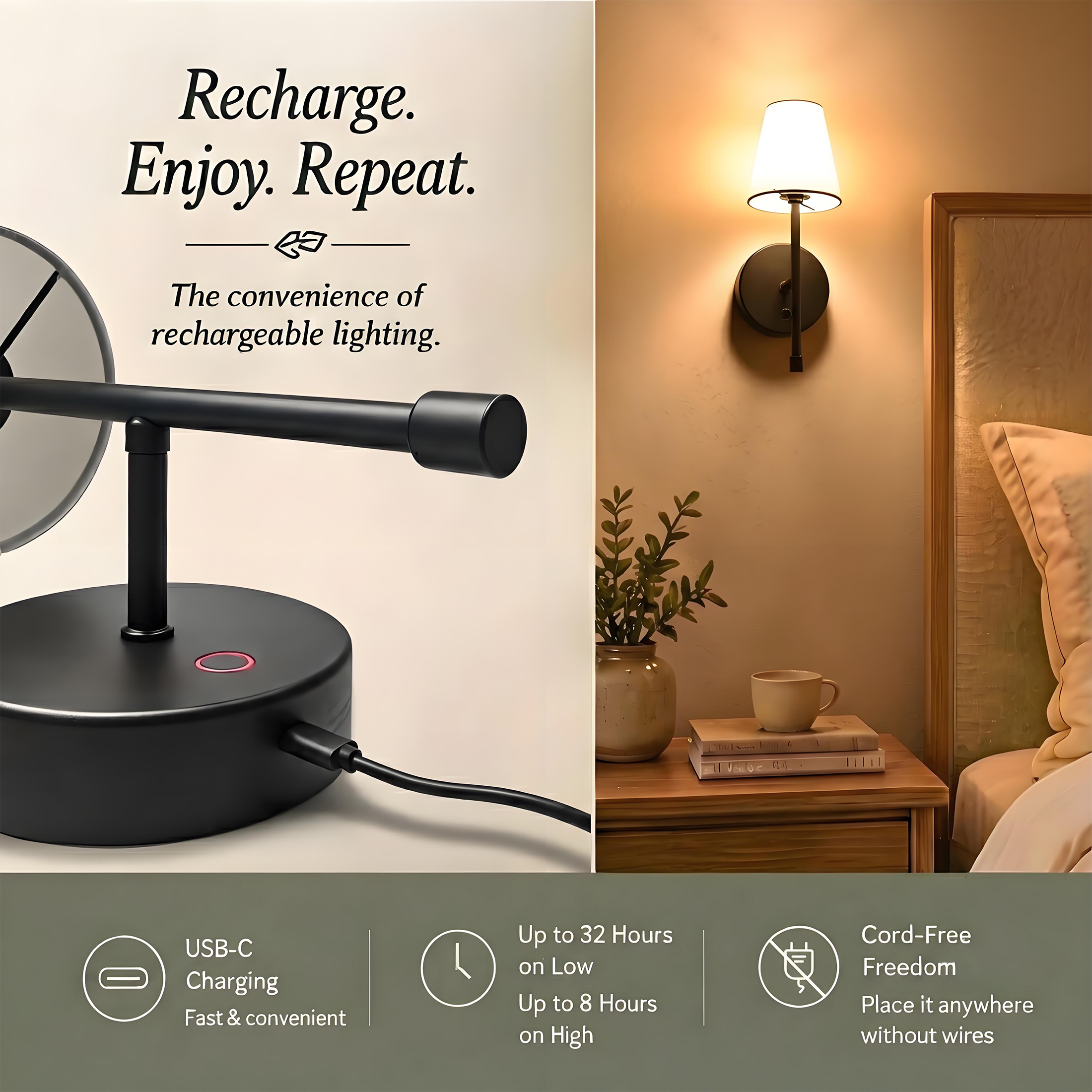 BHG rechargeable Wall Light
