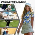 thumbnail image 6 of Uorisanigo Hibiscus Matching Couple Outfits Men and Women Golf Shirts Short Sleeve Dry Fit Performance Summer Tennis Shirts Size XS Lightweight Casual Print Collared Tops, 6 of 8