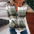 thumbnail image 1 of Chandails à Capuchon de Mode pour Femmes 2023 Hauts Automne Manches Longues Chandail Ample Chemise Habillée Décontractée Dames Chandails en Molleton à Rayures Col Rond 50 % de Rabais Liquidation Costumes Halloween/noël, 1 of 5
