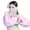 Pink, variant on BellyLady Belly Dance Tribal Face Veil With Beads, Halloween Costume Accessory-Yellow