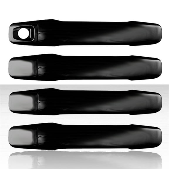 8pc Door Handle Covers for 15-19 GMC Canyon Dbl/Crew Cab - Gloss Black w/o Smart