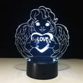 thumbnail image 3 of YSTIAN Love Angel 7 Colors 3D Touch Switch Light Room Decor Decoration Led Table Lamp Sleeping Lighting Celebrate Father's Day Gift Decoración De Dormitorio De Luz De Noche Led, 3 of 9