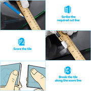 Glass Cutting Kit For Thick Glass Mosaic And Tiles, Self-Lubricating Professional Cutting Machine With Sharper Smoother Cuts, Heavy Duty Glass Cutter Tool For Diy, Mosaic, Tiles,