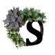 thumbnail image 1 of Corona Nlsdqey con apellido único, para puerta de entrada, para todo el año, con lazo, letrero de bienvenida, guirnalda creativa de 26 letras, estilo granja, para puerta de entrada, primavera, todas, 1 of 3