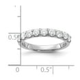 thumbnail image 2 of FJC Finejewelers 14 kt White Gold 1ct. 9 Stone G H I True Light Moissanite Band 3 mm, 2 of 8