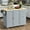 Blue+Grey, variant on Versatile Rolling Kitchen Cabinet With Solid Wood Top, Locking Wheels, Storage & Drop Leaf Meal Desk (white White Mobile Island Platform, For Stationary, Spot