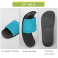 thumbnail image 7 of GZHJMY Stylish Slides for Women Men, Blue Glitter Abstract Background Soft Flexible Slip-on Sandals Slippers, 7 of 7