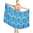 thumbnail image 4 of HAPPY BAY Women's Bikini Wrap Sarong Cover up Skirt Bathing suit Swimwear Swimsuit Beach Wraps Coverup for Women One Size Turquoise, Parrot, 4 of 5