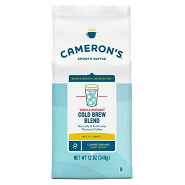 Cameron's Coffee Roasted Ground Coffee Bag, Flavored, Vanilla Hazelnut Cold Brew Blend, 12 Ounce