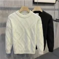 thumbnail image 2 of Suéteres de punto para hombres Ropa de hombre de color sólido Suéteres de cuello redondo lisos Suéteres de cuello redondo beige Sudaderas de maletería Prendas de punto TAS, 2 of 5