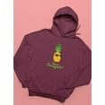 thumbnail image 3 of Buon Ferragosto Cool Ananas Hoodie Women -Image by Shutterstock, Female x-Large, 3 of 4