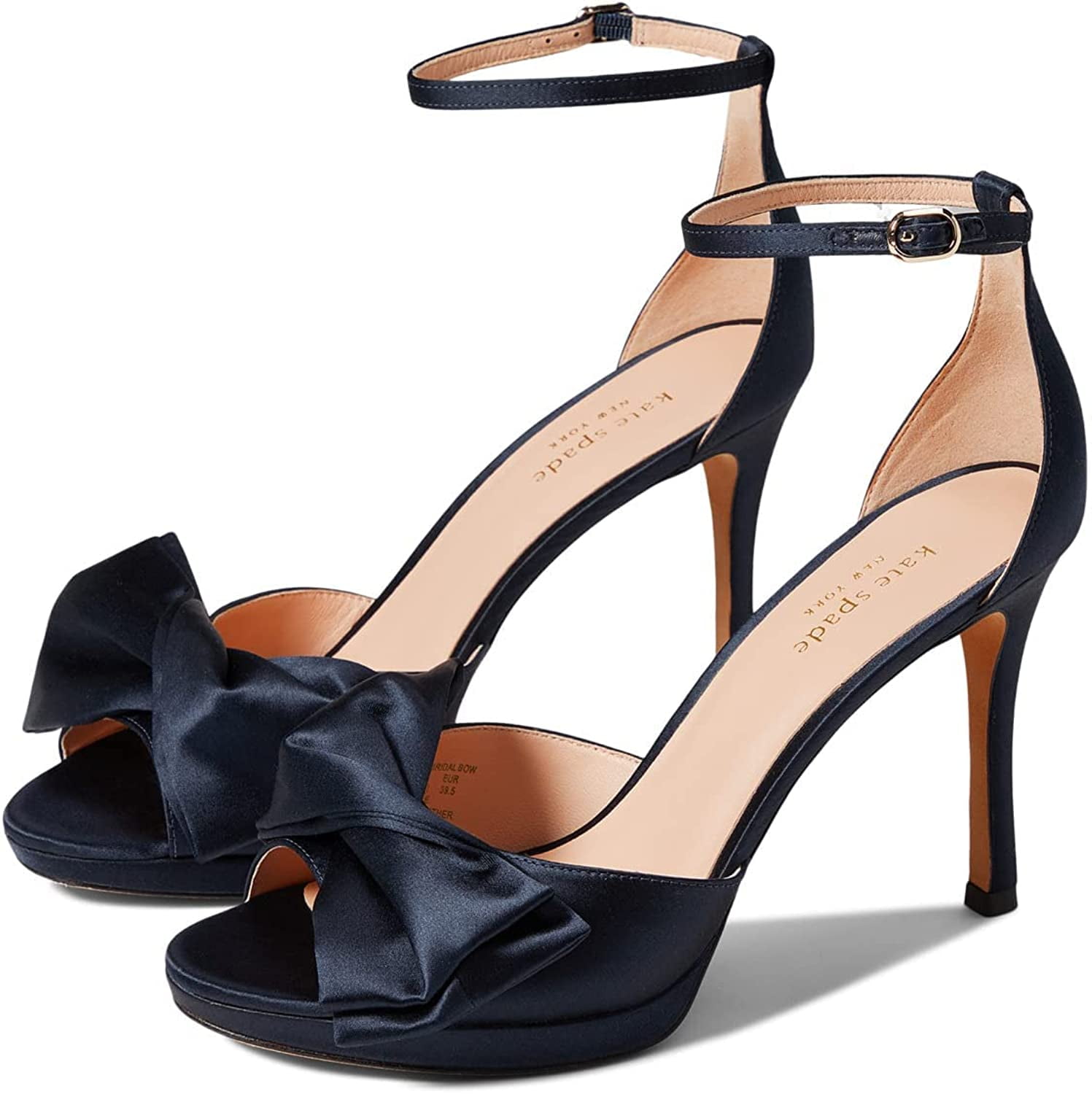 kate spade | Shoes | Kate Spade Brown Satin Bow Heels Size 85 | Poshmark