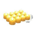 thumbnail image 3 of Utoimkio 12Pcs Flameless LED Candles Tea Lights Battery Operated 100+Hours Electric Fake Candles Tealights with Timer for Thanksgiving,Votive,Christmas ,Pumpkin,Table Decor(Yellow), 3 of 7