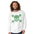 thumbnail image 5 of Saint Patrick's Day Shamrock Skull Sweatshirt for Men or Women Brisco Brands M, 5 of 6