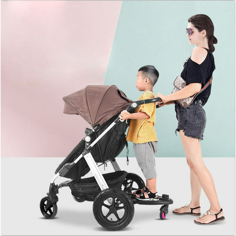 ICQOVD Wheeled Buggy Board Pushchair Stroller Kids Safety Comfort Step Board Up To 25Kg Walmart