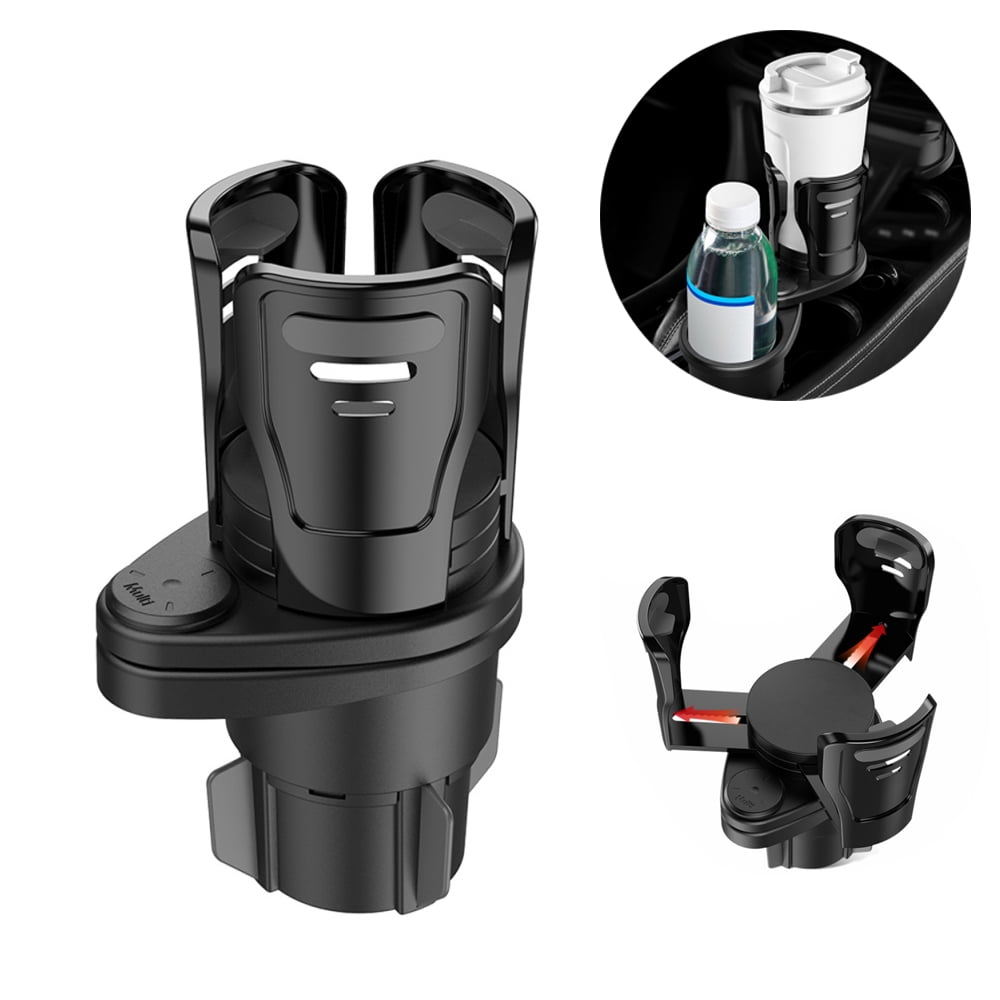 Global Phoenix 2 In 1 Car Cup Holder Extender Adapter Dual Cup Mount  Organizer Holder For Most 20 oz Up To 5.9 Coffee Drinking Bottles