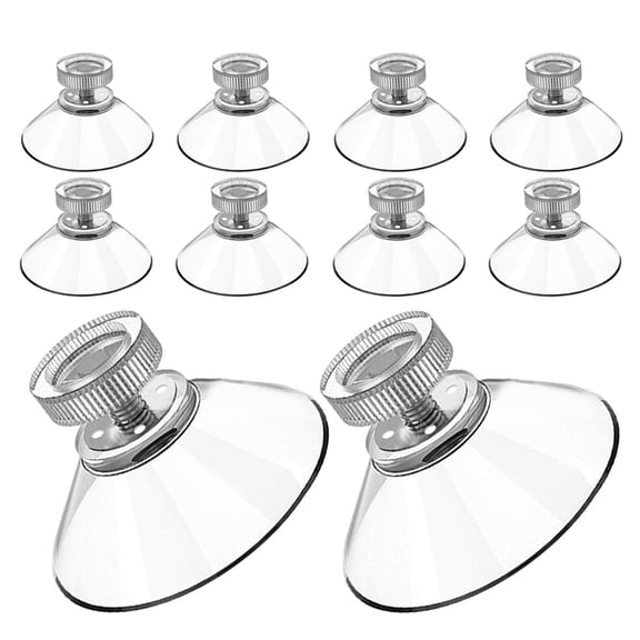 WEUVEB Car Window Suction Transparent Plastic Strong Adhesion 10Pcs