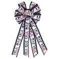 thumbnail image 2 of RYDCOT Patriotic Bows for Wreaths Decorations, Red White Blue Stripe String Stars Bow, Independence Day,Memorial Day,Veteran's Day,USA,American Front Door Indoor Outdoor Decor (1Pcs), 2 of 6