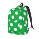thumbnail image 1 of Fotbe Green And White Polka Dot Mochila de Lona con Estampado, Mochila Duradera, Mochila Versátil de Alta Calidad, Mochila Compacta Vintage-Small, 1 of 5