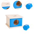 thumbnail image 4 of Yinanstore Wooden Object Permanence Box s Recognition Blocks Educational Tool Wooden Shape Matching Box for Kids Holiday Present blue, 4 of 5