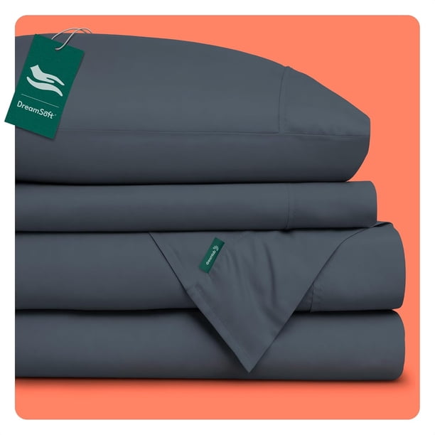 Bed Sheet Set - 1800-piece pack. Luxurious double-sided brushed microfiber bed sheets (black, for wedding beds)