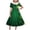 A225 Green, variant on Xdegoge St. Patrick's Day Dress for Girls Green Clover Print Short Sleeve Notched Collar Midi Dresses A-Line Buttons Irish Holiday St Patricks Outfit