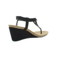 thumbnail image 2 of Style & Co. Womens Mariella Faux Suede Wedge Sandals Black 7.5 Medium (B,M), 2 of 2