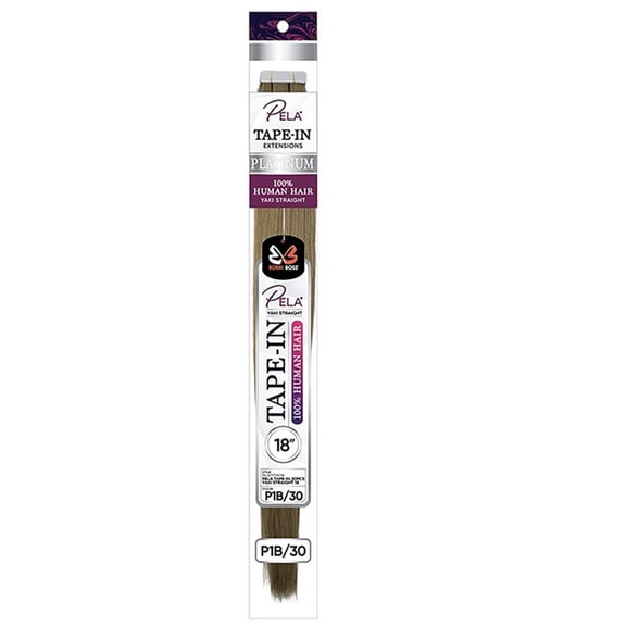 Pela Tape-In Yaki Straight 100% Human Hair Extensions 18" Beauty Supply