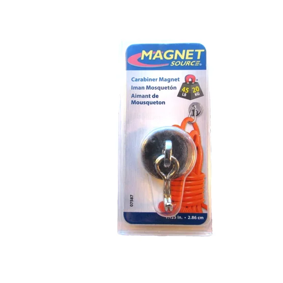 Magnet Source Neodymium Magnet & Hook Clip, 45 Lb 2.86 Cm Dia Master Magnet New