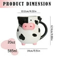thumbnail image 3 of Glass Water Bottle,Cow Shaped Coffee Maker Cute Porcelain Mug With Handle 3D Large Animal Ceramic Coffee Cup, 3 of 9