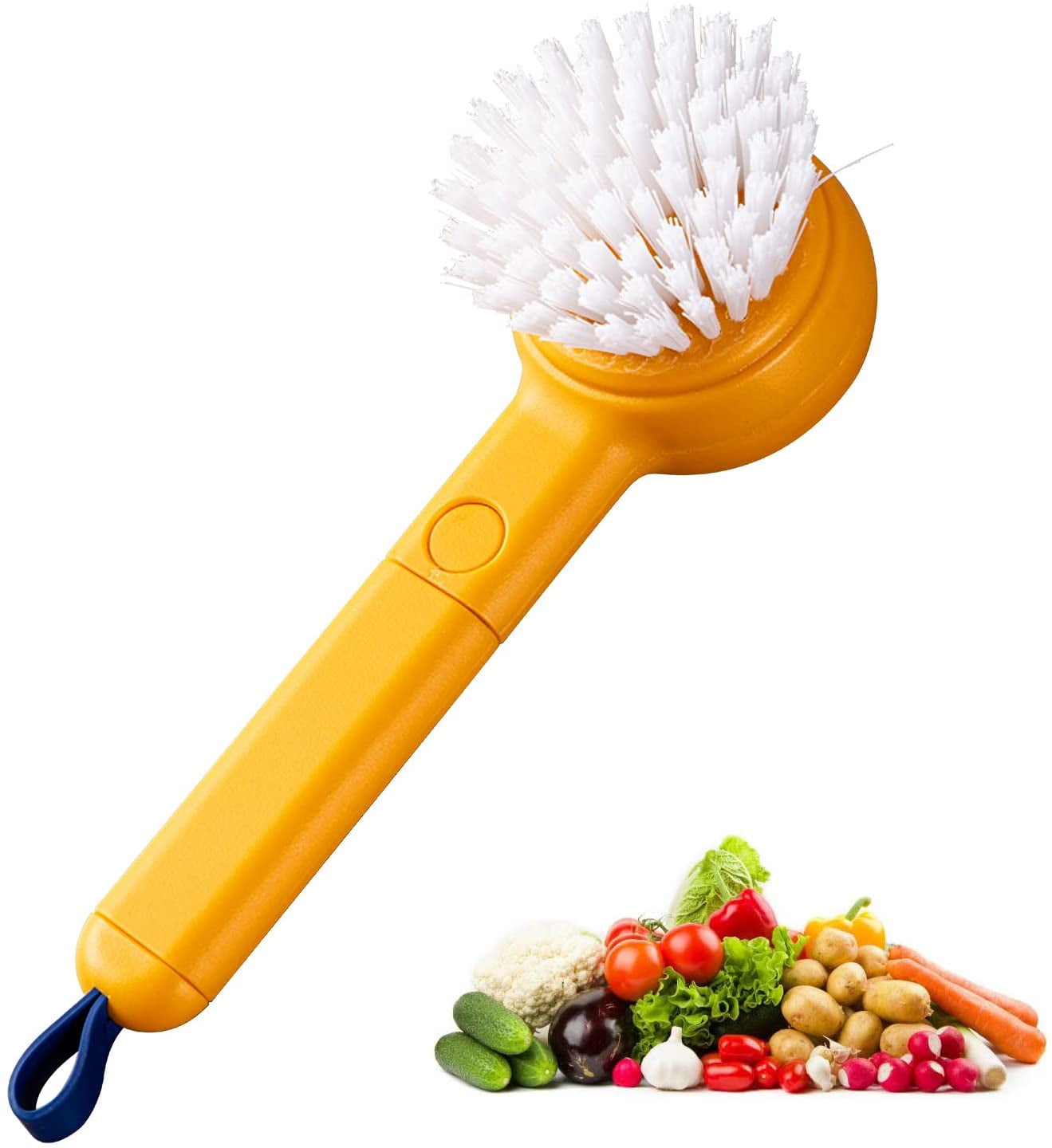 Finance Plan Kitchen Cleaning Brush Dish Wipe Fruit Vegetable Washing Scrubbing Gadget Toole Blue 