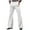 a-White2481, variant on FINALGANG Mens Solid Color Flared Pants Retro Mid Waisted Button Closure Wide Flared Hem Casual Trousers For Daily Wear Comfortable Bottoms