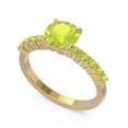 thumbnail image 3 of 2.25 Carat Round Cut Peridot Gemstone Latest Engagement Ring for Girls Solid 14K Yellow Gold Size 7 by Diamond-Capitals, 3 of 7