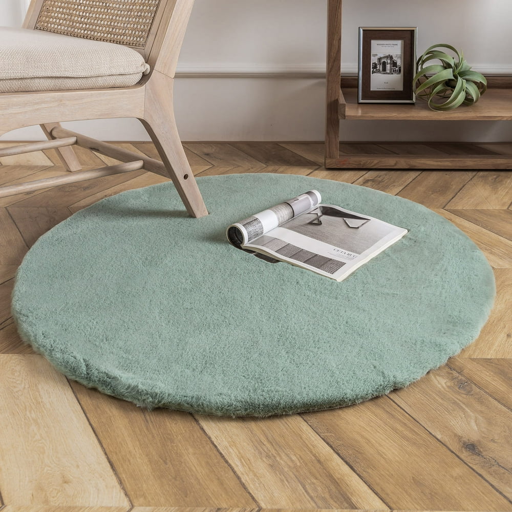 Phantoscope Deluxe Soft Faux Rabbit Fur Series Decorative Indoor Area