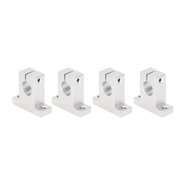BIMZUC 4 Pcs Rail Guide Support Aluminum Alloy Linear Motion Bracket 16mm Rod Linear Shaft Support for Electronic Equipment (0.63 inches / 16 mm)