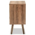 thumbnail image 4 of Baxton Studio Hubbard Mid-Century Modern Two-Tone Natural Brown and White Finished Wood and Black Metal 1-Drawer, 4 of 7