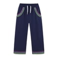 thumbnail image 4 of Glisme Toddler Girls Athletic Pants Graphic Straight Leg Sweatpants With Pockets And Drawstring Fall Casual Girls Baggy Pants Size 2-3 Y, 4 of 6