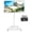 White, variant on Mobile TV Cart Rolling Stand 23-65 Inch, Portable TV Mount on Wheels Adjustable Height Tilt, Indoor Outdoor TV Stand Holds 88lbs MAX 400x400mm - White