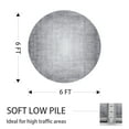 thumbnail image 4 of SIXHOME 6'x6' Round Rugs for Living Room Abstract Gradient Area Rugs Machine Washable Rugs Ultra Soft Neutral Carpet Rugs for Bedroom Dining Room Office Playroom Modern Home Decor Non Slip Rug, 4 of 8