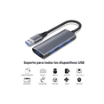 thumbnail image 3 of Adaptador Multipuerto Hub Delgado De 4 Puertos Usb 3.0 Plata, 3 of 4